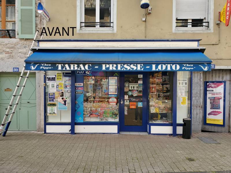 Votre Bureau de Tabac, presse et jeux transformé avec un nouvel habillage façade à Saint-Rambert en bugey dans l’Ain 60Km de Lyon